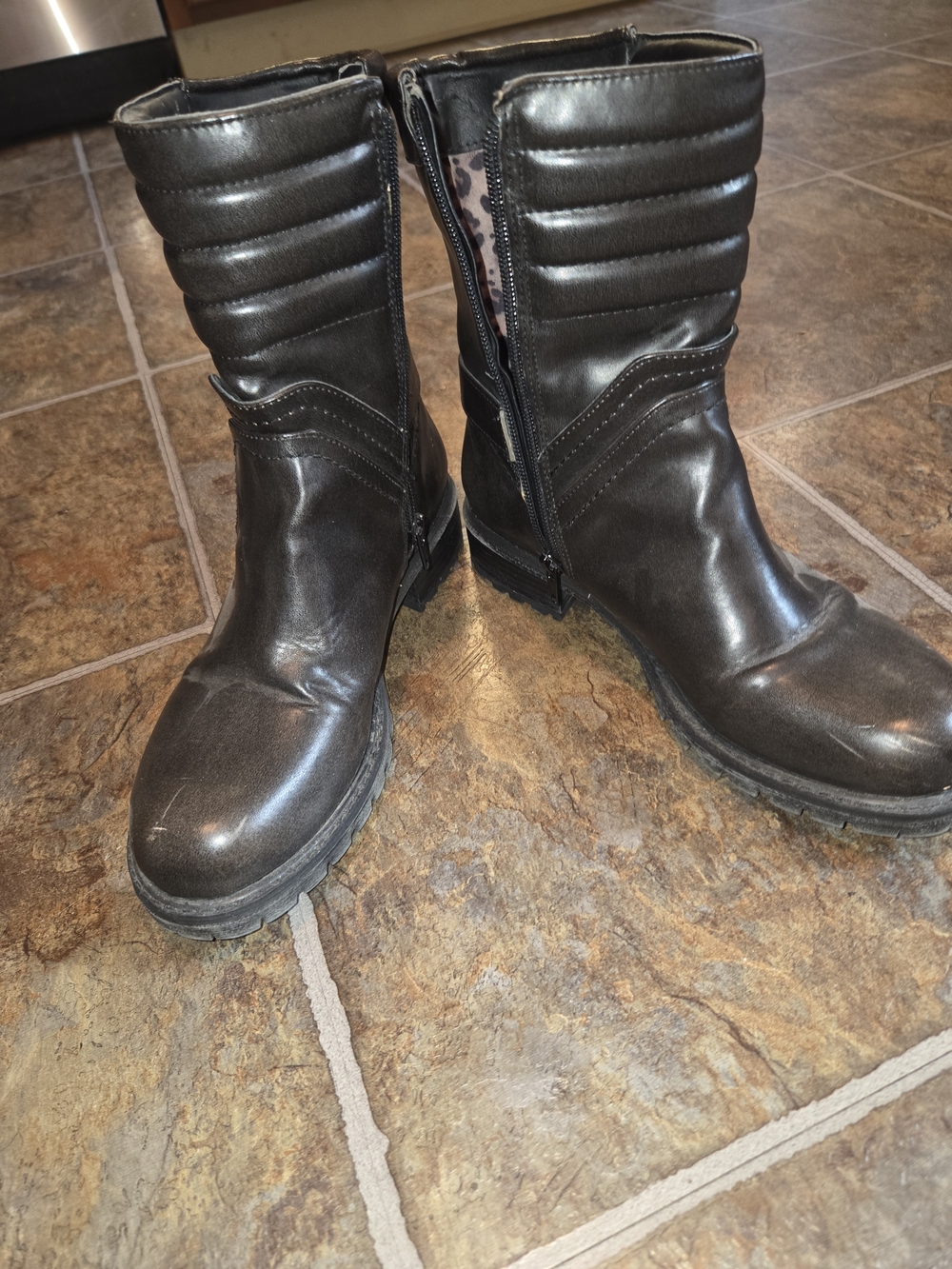 Born To Be Wild...Guess, Black MOTORCYCLE BOOT (worn 2 times)